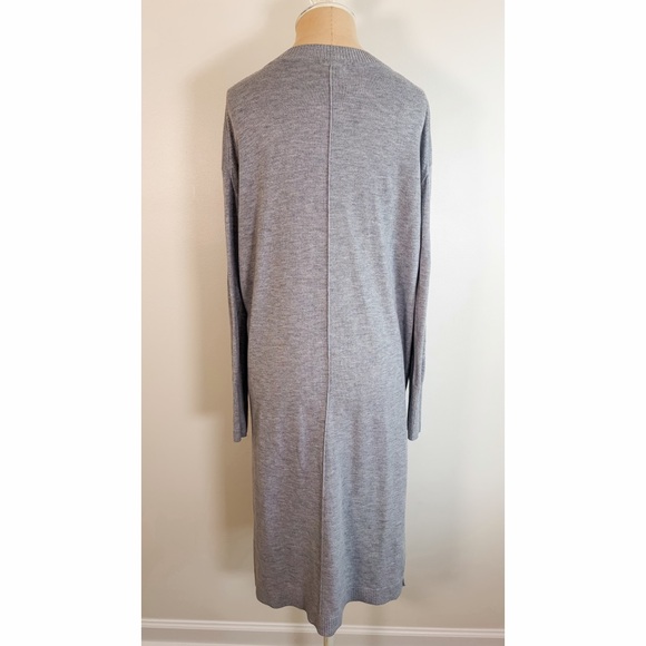 H&M Gray Knit Sweater Tunic Dress With High Side Slits - Picture 7 of 11